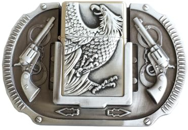 Jean's Friend New Vintage Eagle Guns Lighter Belt Buckle Gürtelschnallen US Stock