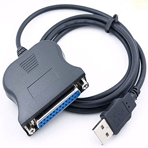 REY Cable USB Macho a Paralelo Hembra 25 Pines BD25 CL25 Centronics PC Impresora