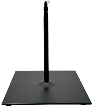 NaDeco Metallständer in Schwarz, Maße 12x12cm | Dekoständer | Objektständer | Skulpturständer | Metallständer mit Fuß | Metallständer für Skulpturen