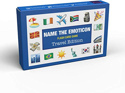 Bubblegum Stuff Name The Emoticon Game - Travel Edition - Emoticon Flash Card Board Game - Suitable For All Ages - Fun Family Game