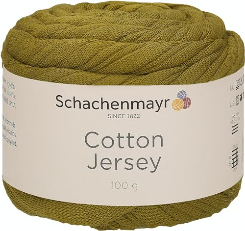 Schachenmayr Handstrickgarne Cotton Jersey Oliv, 9807363-00075, 9 x 9 x 9 cm