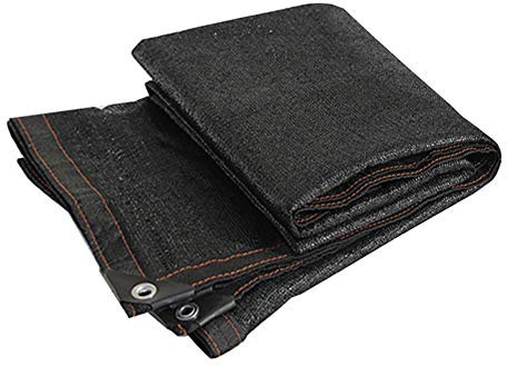 DUCCM 80% Gartenarbeit Schattiernetz Gewächshäuse Plane Sonnensegel Schattier, Sunblock Schattiergewebe Sonnenschutznetz mit ÖSen für Terrasse (Color : Black, Size : 2x6m/6.6x19.7ft)