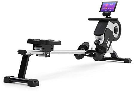 Capital Sports Máquina de Remo para Casa, Aparatos para Hacer Ejercicio Casa, Rowing Machine 8 Niveles de Resistencia y Altura Ajustable, Remo Fitness con Pantalla LCD, Soporte Tablet, Alumino, Negra