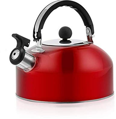 WHLMYH Bouilloire, Bouilloire Sifflante Légère En Acier Inoxydable 3L Sans Fil Pour La Maison, Bouilloire Multifonctionnelle,Rouge