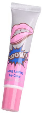 Set di Lucidalabbra per Tatuaggi Magici, Rossetto per Tatuaggi Labbra Peel Off Lip Magia Colore Magico Duraturo Tatuaggio Impermeabile a Lunga Durata Colore Magico Peel Off Scudo per la(pesca dolce)