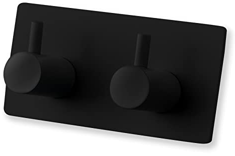 Milti Handtuchhaken selbstklebend aus gebürstetem Edelstahl 304 in Weiß, Design Handtuchhalter ohne bohren für Ihr Badezimmer oder Küche, Nie wieder bohren, Hochwertiger 3M Kleber