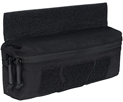 IDOGEAR Pochette tactique Tactical Drop Pouch Avec Crochet et Boucle Pour JPC CPC AVS Vest Utility Tool Pouch Fanny Pack (Black)