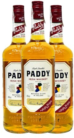 Whisky Blended Paddy Irish Whiskey Botella Misil 1 L (Caja de 3 Botella Misil de 1 L)