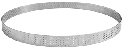 GOBEL - Cercle à Tarte Perforé - Cercle à Patisserie Perforé - INOX - Ø 22 cm - Hauteur 2 cm - Qualité professionnelle - Fabriqué en France