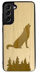 EnoWood Custodia protettiva per smartphone Samsung Galaxy S legno massello lavorata artigianalmente - Loup - Galaxy S Enowood23 - Fascino