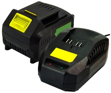 Set Batteria e Caricabatteria per Elettroutensili al Litio, 4Ah, 20V - Batteria con Caricatore Ultra Veloce 900W con Indicatore LED e Protezioni di Sovraccarico, Compatibile con Trapani e Avvitatori