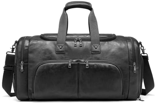 Reise Kleidersack Reisetasche Reisetasche Aus Leder, Weekend Gym Business Travel Duffle Bag, Handgepäcktasche Für Den Täglichen Geschäftsgebrauch Handgepäck-Kleidersack Kleidersäcke für Reisen (Color