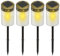 BYZESTY Bougie Funéraire à LED, 4 Pièces Lampe Funéraire LED, Bougie LED, Bougie de Cimetière, Bougie Funéraire avec Capteur de Luminosité, pour Cimetière, Étanche IP55, Blanc, 7 x 12 cm