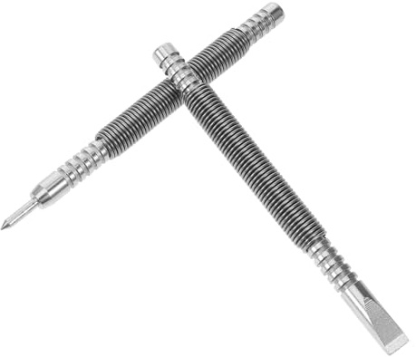 Yardenfun 1set Punzoni Molla Acciaio Carbonio Per Legno e Metallo Strumento Da Falegname Per Forature Precise e Veloci Inclusi Doppio Punzoni e Chiodi Senza Martello