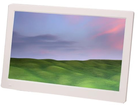 JTPMYFT Cornice Digitale Intelligente ad Alta Definizione da 15 Pollici, Album Fotografico elettronico, Supporto da Parete, Lettore Multifunzione(White)