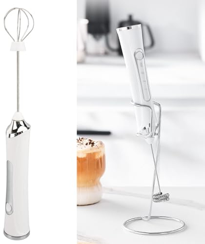 Potente Montalatte da Bacchetta USB Ricaricabile a 3 velocità, Miscelatore Portatile per Bevande, Frusta Elettrica, Creatore di Schiuma per caffè, Cappuccino, Frappe,