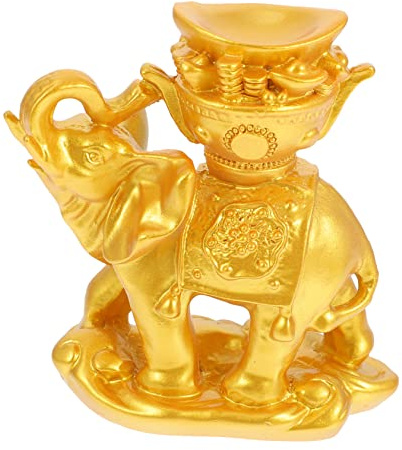 JECOMPRIS Elephant Crystal-Ball Stand Resin Art Sculpture Decorative Base for Home and Office Desk Display 1 Pc Elegant Design for Collectibles