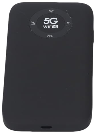 5G Mobile Hotspot WiFi 6 with 7100mAh, IP67 Travel Router for 16 Devices, Dual-Band Wireless SIM Card Modem (N41/N78/B1/B3) (Black)