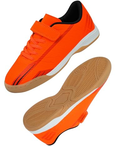 JABASIC Kinder Hallenfußballschuhe für Jungen & Mädchen - Futsal Fußballschuhe Indoor