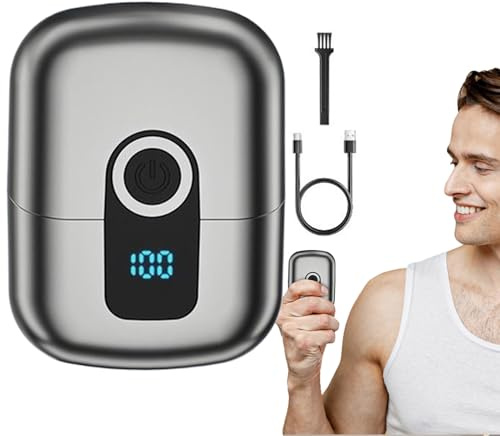 Wezalget Maquinilla Eléctrica Para Hombre | Afeitadora Eléctrica Para Barba Y Rostro Masculino | Recortadora Portátil Impermeable Inalámbrica para Viaje, Barba y Patillas