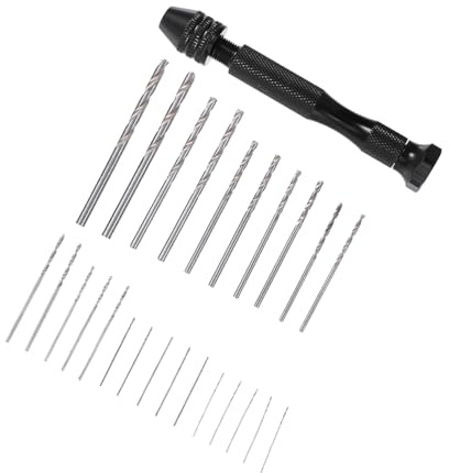 HAMPPLIES Trapano Mano Manuale con Mandrino Regolabile e Punte Resistenti Impugnatura Antiscivolo Ergonomica per Bricolage Modellismo e