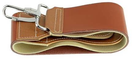 GALPADA Schärftuch Rasiermesserschärfer Lederriemen Rindsleder Doppelriemen für Rasiermesser Vintage Rasur Wandhalter Barber Zubehör