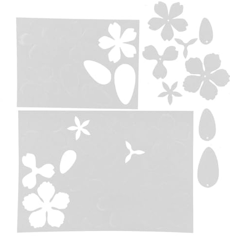 NUSITOU 2 Stück Begonienblumen Schrumpffolie Vorgeschnitten aus Leichtem Bops Material für Haarnadelverzierung und Selbstgemacht Haarschmuck zum Basteln