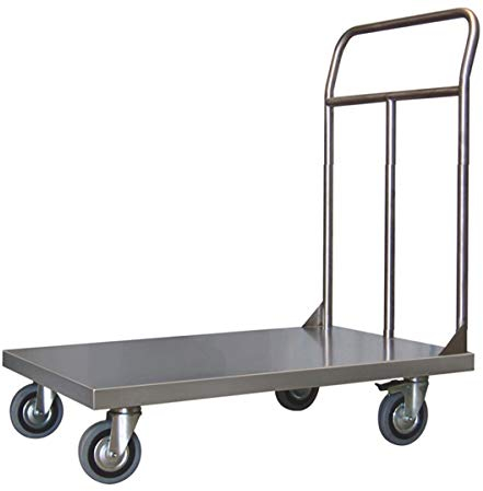 Werkstattwagen Stahlblech 15/10 Edelstahl AISI 304 2 Rollen mit Bremse