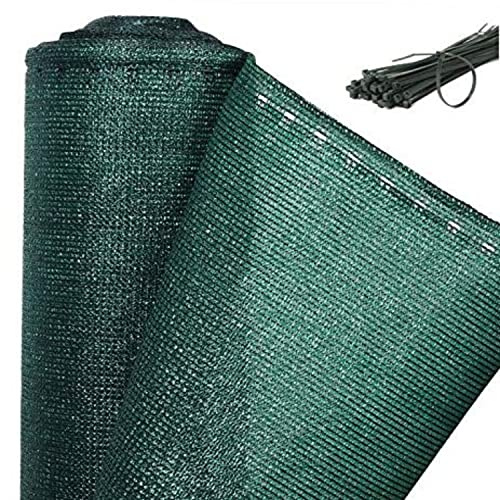 AGROFLOR Zaun und Balkon Sichtschutz, Maschendrahtzaun, Balkongeländer, Balkonschutz, Stoff Windschutz, inklusive Kabelbinder, 150g/m², Verschiedene Abmessungen, 1 x 50 m
