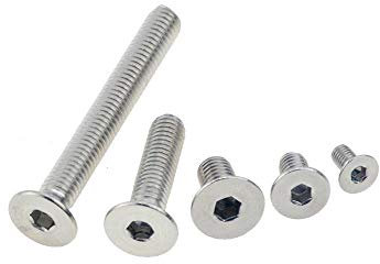 Allen Key Head Din7991 M2.5 M3 M4 M5 M6 M8 Stainless Steel 304 Hex Socket Flat Countersunk Head Screw,60mm,10pcs M6