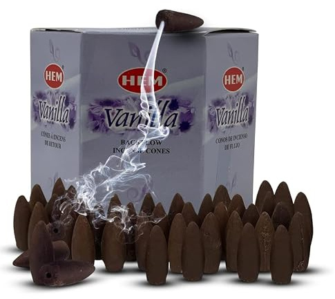 Vanilla Backflow Incense Cones for Waterfall Aromatic Smoke Fountain Haze Falls