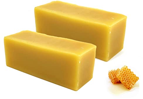 Purespa | Cire d’Abeille Premium | Fabrication de Produits naturels et écologiques | Bougies | Baumes lèvres… (Bloc 2x50Gr)…