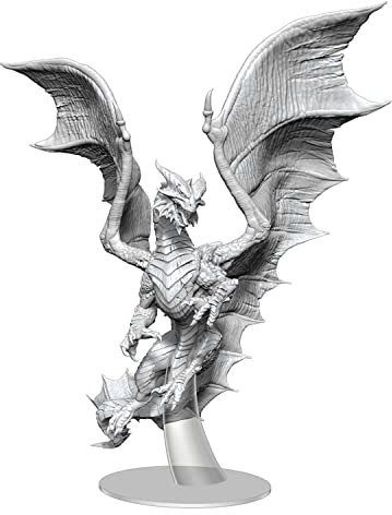 Dungeons & Dragons D&D Nolzur's Marvelous Miniatures: Adult Copper Dragon - Unpainted Figure, Primed & Ready to Paint, RPG Figure, for Display & Tabletop Use