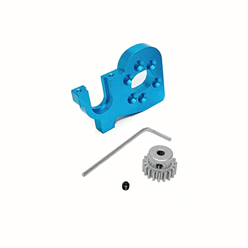 KingVal Replacement Metal Motor Mount Base with Motor Pinion Gear RC Parts Compatible with WLtoys 144010 124016 124017 RC Car