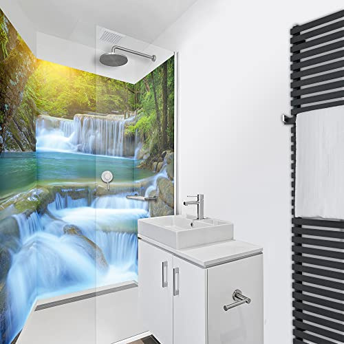 WANDFREUDE individuelle Duschrückwand Aluverbundplatte auf Maß (3 Stück - Thailand - Seidenmatt) – Dusche Wandverkleidung Duschwandverkleidung Duschrückwände