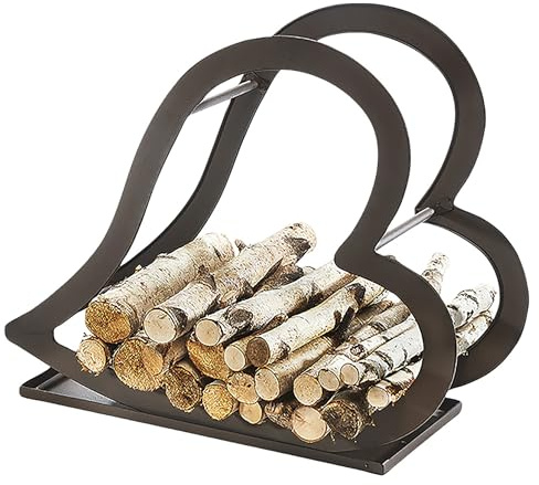 Kobolo Kaminholzregal Metallregal Rusty Metall 68x24x55 cm Braun