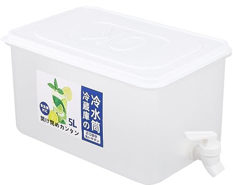 Botella de Agua con Grifo 5l para Camping y Senderismo Blanco
