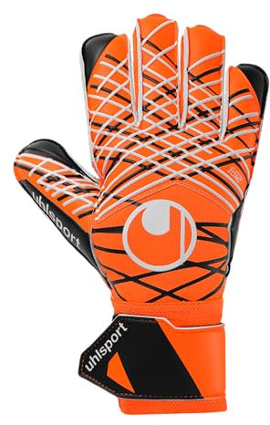 uhlsport Soft Resist+ - Fußball Torwarthandschuhe für Kunsrasen und Hartplatz, 9, Fluo orange/weiß/schwarz