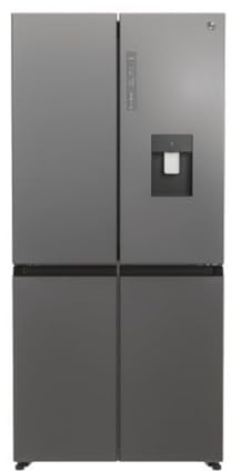 Hoover Free Standing Cube Fridge Freezer, 4 Doors, No Frost, E Class, 463L Total Capacity, Non Plumbed, Silver 83x65x181cm - HHCR3818EWPL