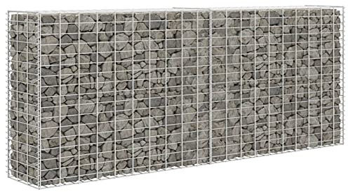 Homgoday Gabione aus verzinktem Stahlgeflecht, 85 x 30 x 200 cm, Möbel für den Außenbereich, Blumenkasten, Gabionen, Steinkörbe, Zaun, Garten, Gabione