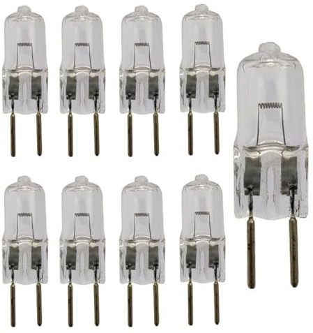 UGEFKMQ 10Pc GY6.35 Halogen Light Bulbs 24V 20W 35W 50W 75W 100W 150W 200W G6.35 Halogen Bulb Jc Type Halogen Lamps GY6.35/G6.35 Bi-Pin Base Dimmable 150W