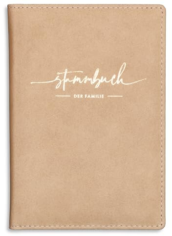 Stammbuch Beige Creme Matope Leder Familienstammbuch Standesamt Hochzeit incl. Einleger