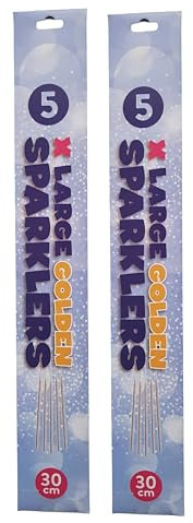 10-Pack of 30cm Party Sparklers – Perfect Safe for Birthdays, New Year, Weddings, Christmas, Bonfire Night, Halloween, Diwali, Eid and Special Celebrations (10pcs) (CAT F1)