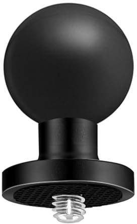 aiyraa Adaptateur de boule en TPU de 1 , avec base en alliage d'aluminium et boulons filetés 1/4-20, caméscope, compatible avec les montures RAM de taille B de 2,54 cm, double socle pour caméra