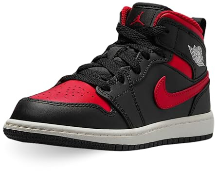 Nike Scarpe Air Jordan 1 Mid (PS) Taglia 29.5 Codice DQ8424-067 Nero