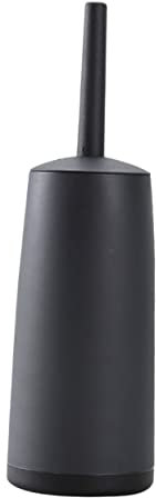 HAPINARY Scopino per WC Set Supporto Compatto in ABS Spazzola per La Pulizia Profonda del Bagno Adatto a Piccoli Bagni, Camper e Roulotte