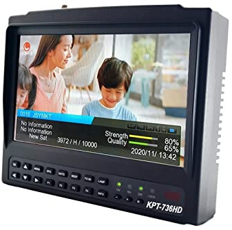 Buscador de señales, Medidor de buscador de satélite KPT-736HD DVB-S2+HEVC H2.65 4K portátil y práctico