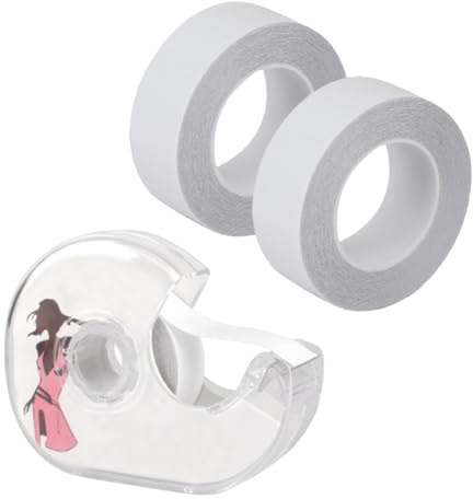 AEIOPRS 2 Rollen Fashion Tape Körper Doppelseitiges Klebeband Transparent Clothing Tape für Bh Träger Kleid Damen Bekleidung Zubehör mit 1 Spender 5m