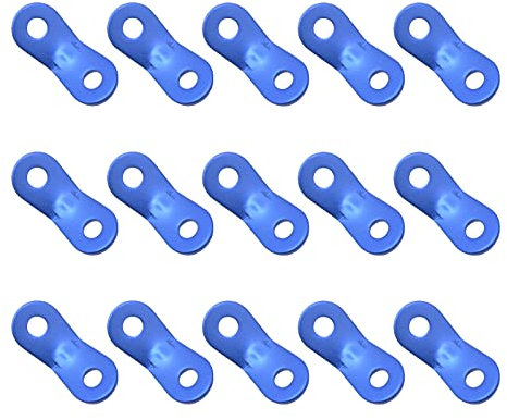 Tiranti per Tenda Campeggio, Tenditori in Alluminio, Tendicatena per Tenda, Tirante Corda Tenditori, Lega di Alluminio Fibbia Della Corda del Vento, per Tende, Escursioni, Campeggio, Picnic, 15 Pezzi