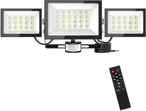200W Sensor Outdoor Bright Light Honeycomb, Security Light with 270° Wide Lighting Angle IP65 Waterproof Wall Lights for Front Door,Pathway,Yard,Garage